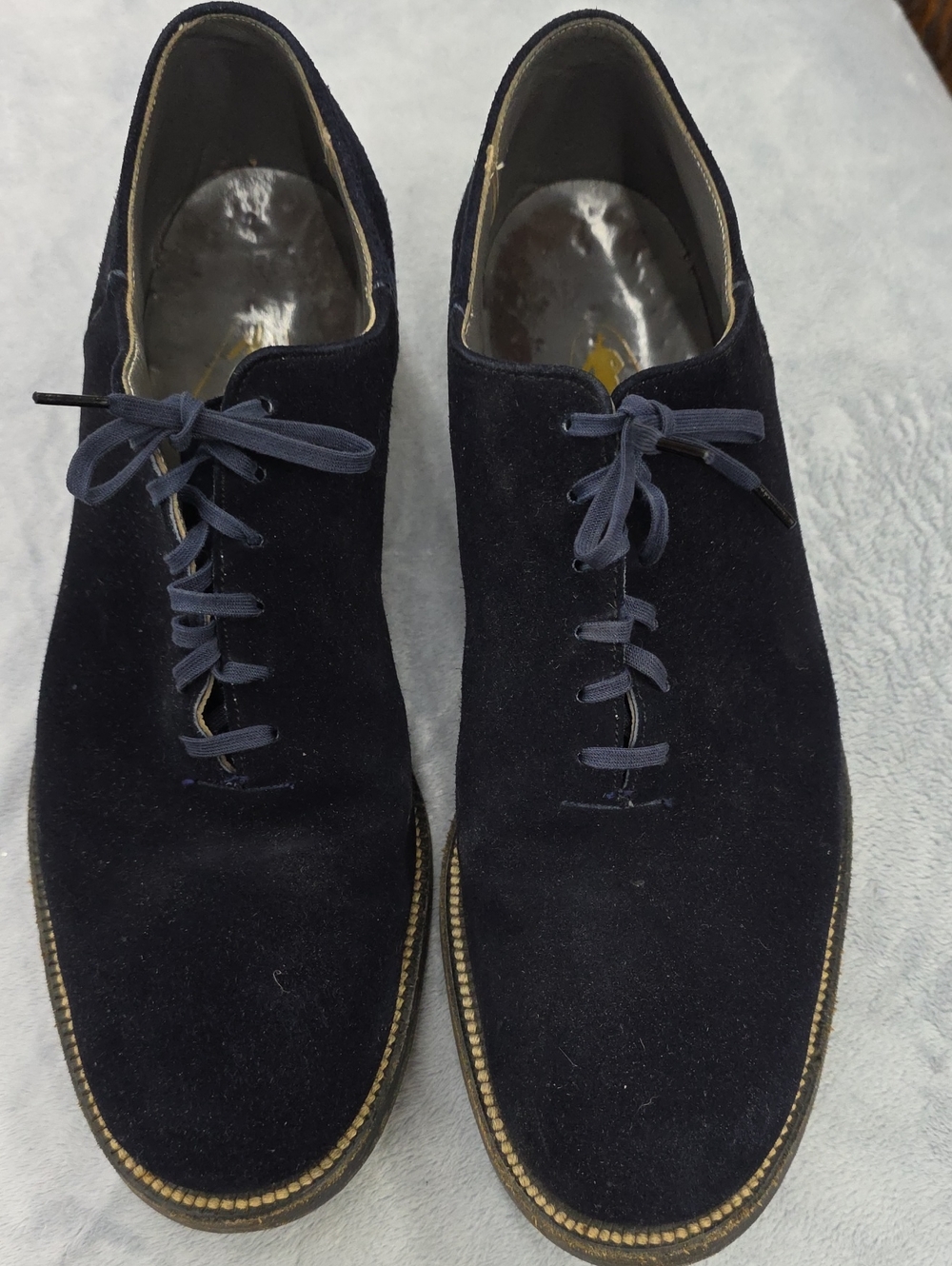 British Walkers Men's Navy Suede Derby Shoes